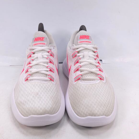 Nike Lunarconverge Athletic Training Shoe Womens Size 7 852469-101 White Pink - Picture 2 of 10